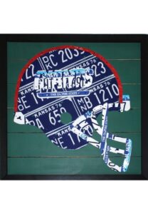 Aaron Foster New York Giants Helmet License Plate Art Piece