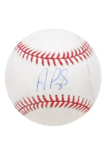 Albert Pujols Game-Used & Autographed Baseball