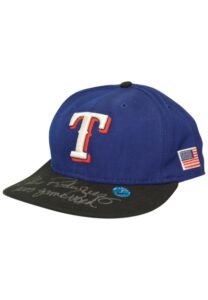 Alex Rodriguez Game-Used Texas Rangers Items – Wristbands, Autographed Batting Gloves & Autographed Cap From AL MVP Season