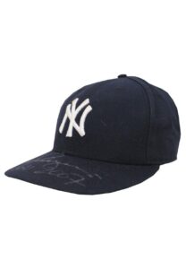 Alex Rodriguez Single Signed Black Baseball & Autographed Cap