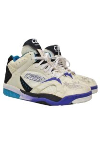 Alonzo Mourning & Larry Johnson Charlotte Hornets Game-Used and Autographed Sneakers