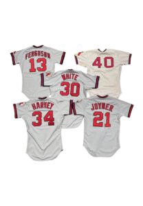 Anaheim Angels Game-Used & Signed Jerseys – Joyner, Harvey, White, Ferguson & Tanana