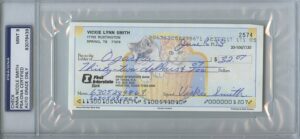 Anna Nicole Smith Signed Check June 16, 1993