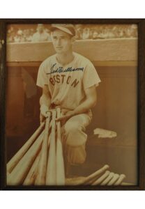 Approximately 65 Photos and 3×5 Index Cards Autographed By Various Baseball Players Including Ted Williams