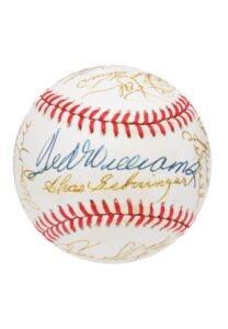 April 1990 Multi-Signed Baseball with 25 Hall of Famers