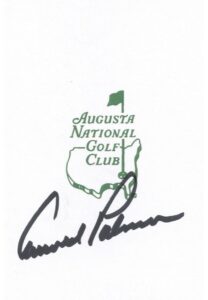 Arnold Palmer Autographed Augusta National Golf Club Scorecard