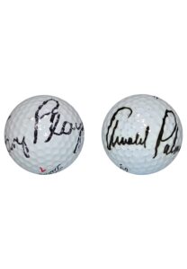 Arnold Palmer & Gary Player Autographed Golf Balls