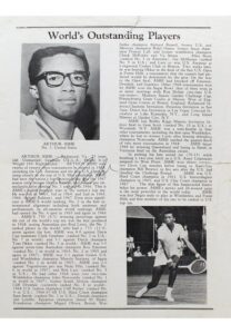 Arthur Ashe Autographed Magazine Article