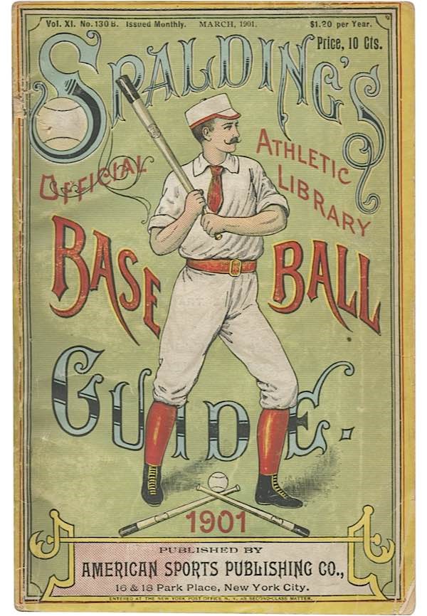 Assorted Vintage Sporting Guides Including 1901-37 Spalding Baseball Guides