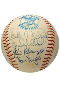 Autographed Baseball Including Von Hayes, McBride & Many Others