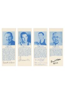 Autographed Basketball Hall of Fame Photos – Everett Dean, Harold Foster, Ed McCauley, Howard Cann, Bob Curland, Andy Phillip, Angelo Luisetti