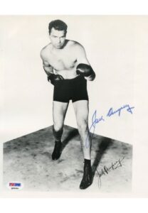 Autographed Boxing Photos with Dempsey, Graziano, Louis, Tunney, Patterson & Frazier