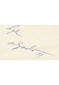 Autographed Football Index Card Collection