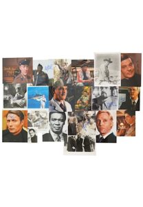 Autographed Full Color & B&W Photos Featuring Actors Including Morgan Freeman, Tom Cruise Elijah Wood, James Coburn, Christopher Walken, Bernie Casey & More