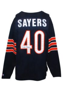 Autographed Replica Football Jerseys – Gale Sayers Chicago Bears, Fred Biletnikoff Oakland Raiders & Marshall Faulk St. Louis Rams