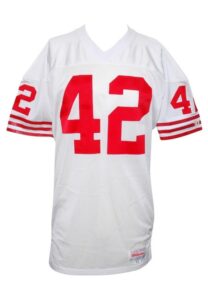 Autographed Replica Football Jerseys – Ronnie Lott, Joe Montana, Steve Young & John Elway