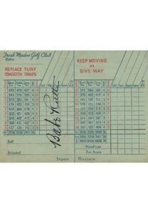 Babe Ruth Autographed Fresh Meadows Golf Scorecard