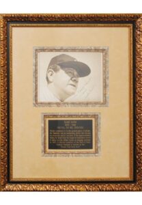 Babe Ruth Framed Autographed Photo