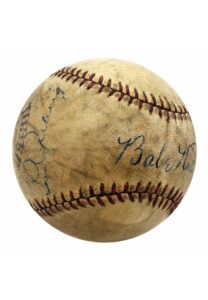 Babe Ruth & Lou Gehrig Dual-Signed Baseball