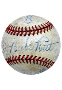 Babe Ruth & Others Multi-Signed OAL Baseball