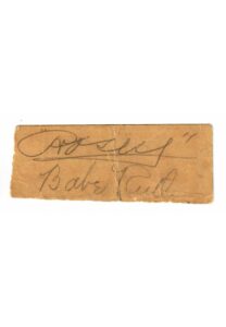 Babe Ruth & Pirates First Play-By-Play Announcer “Rosey” Rowswell Autographed Cut