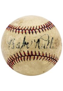 Babe Ruth Single-Signed Baseball