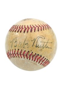 Babe Ruth Single-Signed Baseball