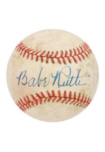 Babe Ruth Single-Signed Baseball