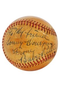 Babe Ruth Single-Signed Baseball