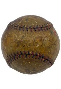 Babe Ruth Single-Signed Baseball