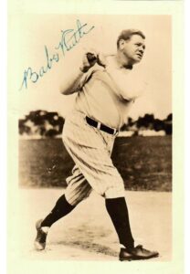 Babe Ruth Single-Signed B&W Photo