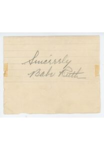 Babe Ruth Single-Signed Cut