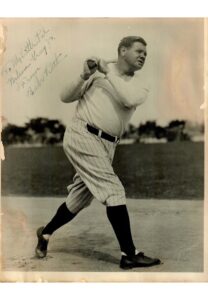 Babe Ruth Single-Signed & Inscribed B&W 8×10 Photo