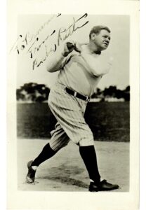 Babe Ruth Single-Signed & Inscribed B&W Post Card