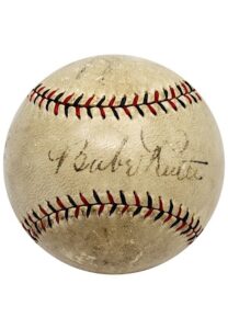 Babe Ruth Single-Signed ONL Baseball