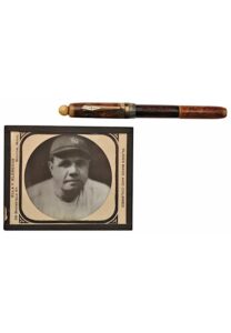 Babe Ruth Vintage Fountain Pen & Glass Negative