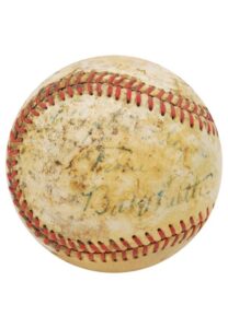 Babe Ruth & William Bendix Autographed Baseball