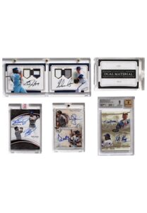 Baseball Dual-Autographed & Game-Used Jersey Cards Including Griffey Jr. & Piazza, Pedro & Johnson & Others