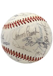 Baseball & Football Hall Of Famers Multi-Signed Baseball