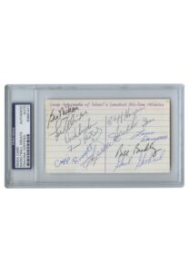 Basketball Greats Encapsulated Autographed Index Card