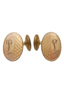 Bela Lugosi Personally Owned and Worn Pair of “L” Monogrammed Cufflinks