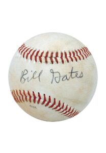 Bill Gates Single-Signed Baseball