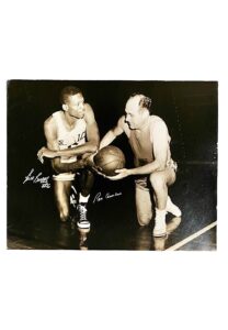 Bill Russell & Red Auerbach Dual-Signed Oversized Photo