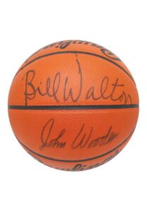 Bill Walton and John Wooden Dual-Signed Basketball