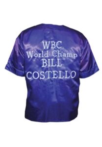 Billy Costello Worn & Autographed “WBC World Champ” Corner Man’s Jacket & Trunks