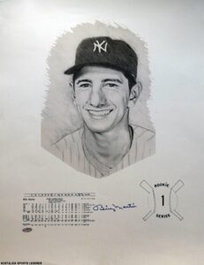 Billy Martin Signed Print with Stats