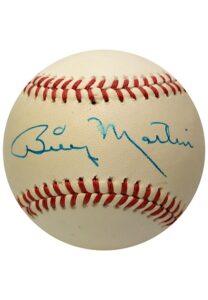 Billy Martin Single-Signed Baseball