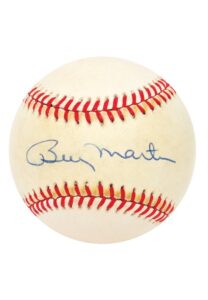 Billy Martin Single Signed Baseball