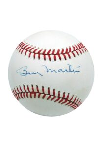 Billy Martin Single-Signed Baseball