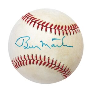 Billy Martin Single Signed Baseball Baseball